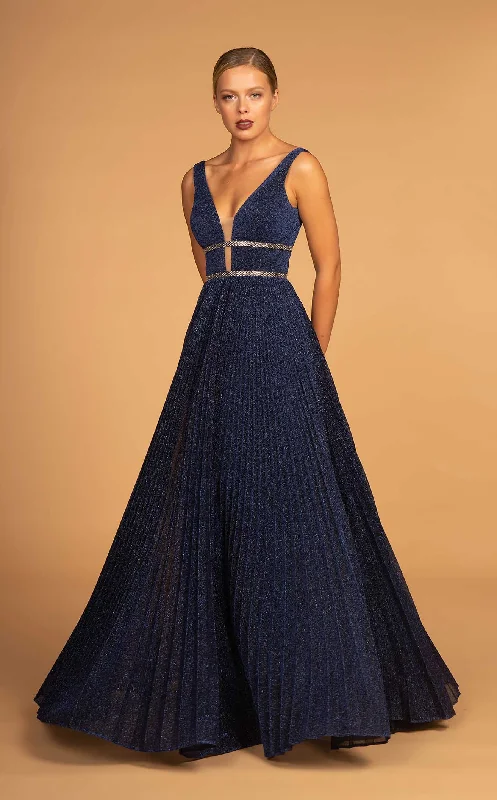 Prom dresses with one - shoulder designs and feather accents for a bold statementElizabeth K GL2501 Dress