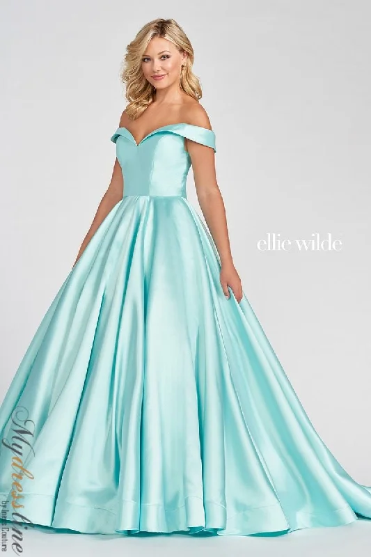 Formal dresses with empire waists and organza overlays for a feminine lookEllie Wilde EW122090 Formal dresses with empire waists and organza overlays for a feminine lookEllie Wilde EW122090
