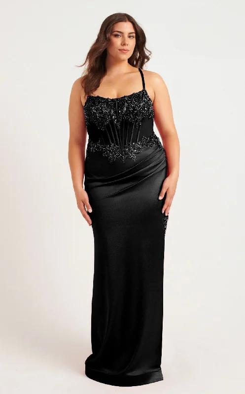 Formal dresses with tassel - adorned belts and tiered skirts for a stylish and festive formal eventFaviana 9592 Dress