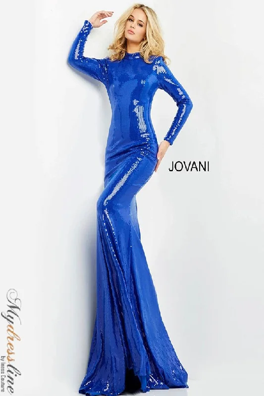 Prom dresses with side - slit pockets and solid - color fabrics for a practical and stylish formal lookJovani 06214