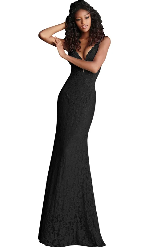 Formal dresses with high - low hems and floral embroidery for a unique prom styleJovani 48994 Dress