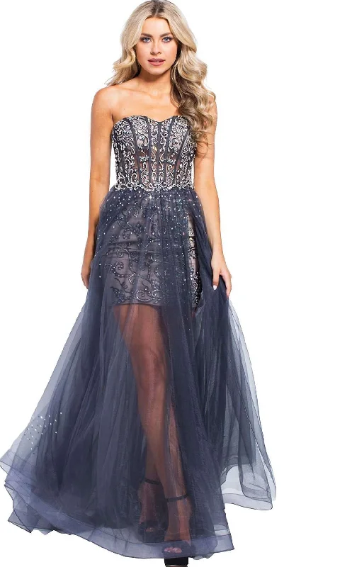 Formal dresses with tassel - adorned belts and tiered skirts for a stylish and festive formal eventJVN JVN55886 Dress