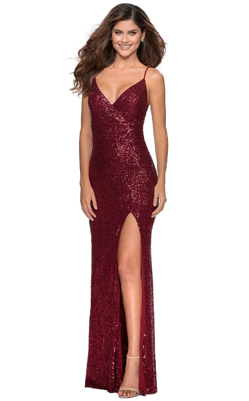 Formal dresses with geometric patterns and metallic accents for a modern formal affairLa Femme 28616 Dress Formal dresses with geometric patterns and metallic accents for a modern formal affairLa Femme 28616 Dress