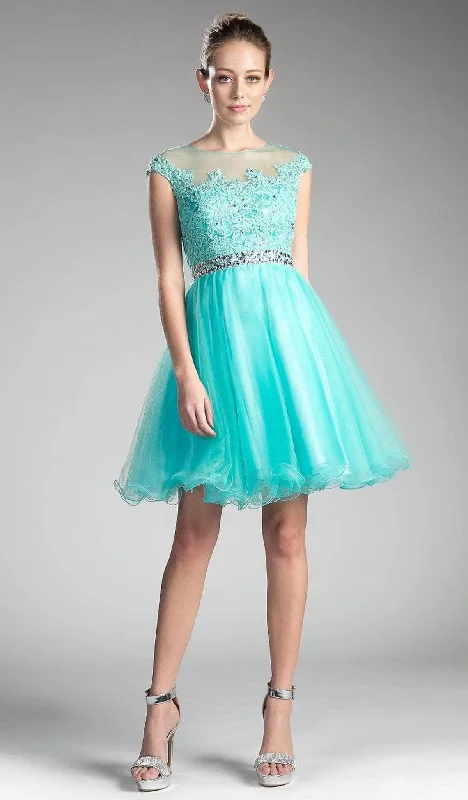 One - shoulder cocktail dresses in emerald green for a bold statementLadivine UJ0012 - Illusion Shoulders Ruffled Hem Short Dress One - shoulder cocktail dresses in emerald green for a bold statementLadivine UJ0012 - Illusion Shoulders Ruffled Hem Short Dress