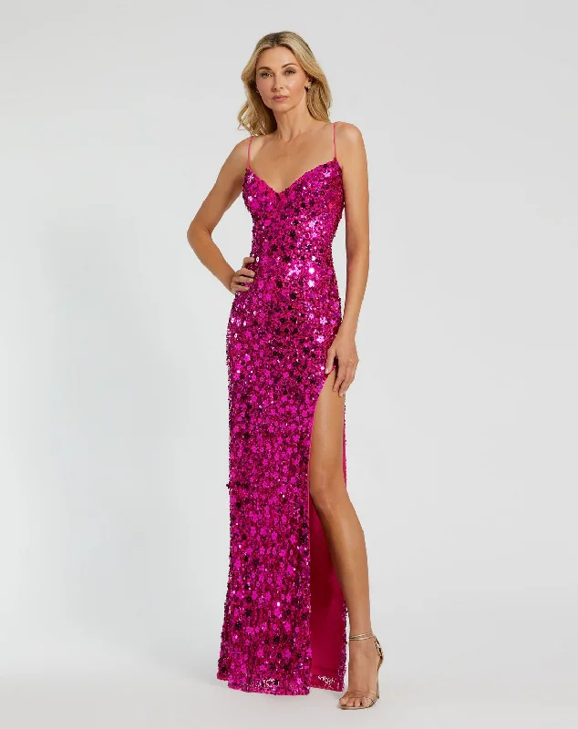 Maxi dresses with a wrap - around style for a customizable fit Maxi dresses with a wrap - around style for a customizable fit Mac Duggal 10047 Prom Fitted Sequin Formal Long Dress