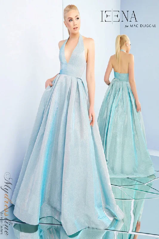 Prom dresses with side - slit skirts and beaded fringes for a glamorous appearanceMac Duggal 25939