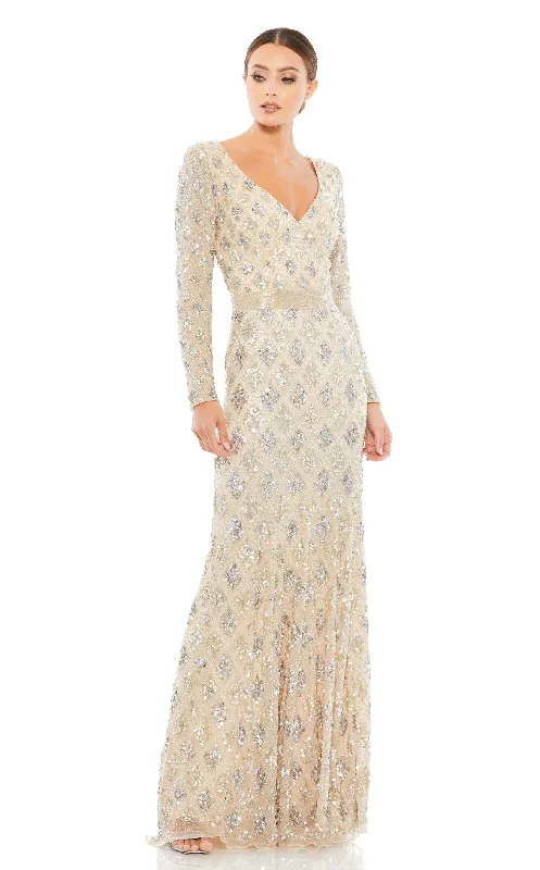 Formal dresses with fringe - trimmed sleeves and wrap - around styles for a bohemian - inspired formal eventMac Duggal 5021 Dress