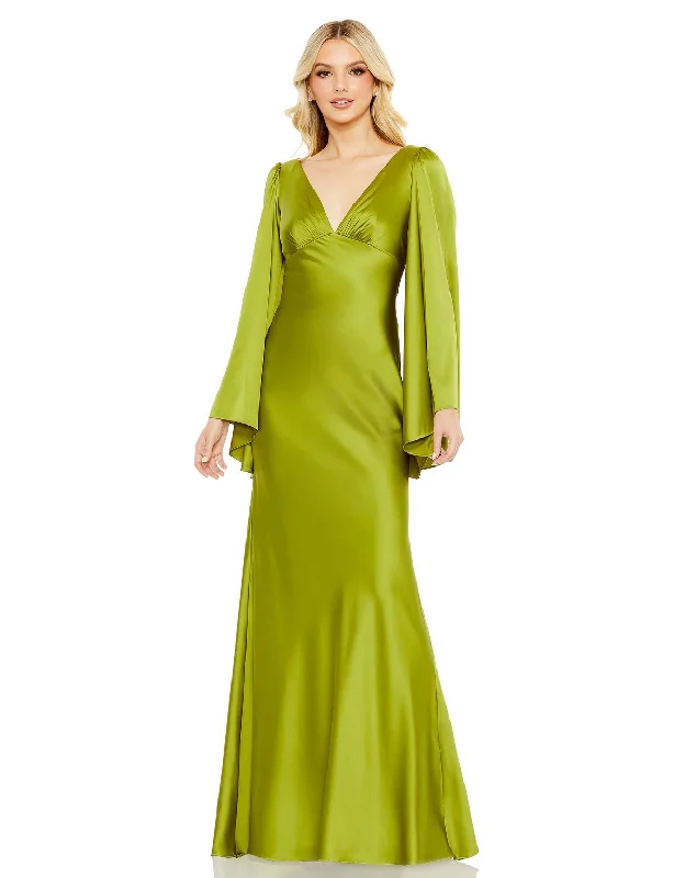 Maxi dresses with a ruffled neckline for a charming look Maxi dresses with a ruffled neckline for a charming look Mac Duggal 68344 Long Sleeve Formal Evening Dress