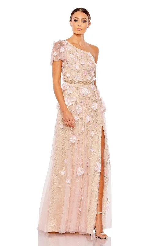 Prom dresses with gathered skirts and crystal - encrusted belts for a luxurious promMac Duggal 9165 Dress