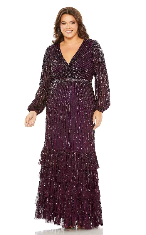 Long - sleeved formal dresses in velvet for a winter formal eventMac Duggal Fabulouss 5784 Dress