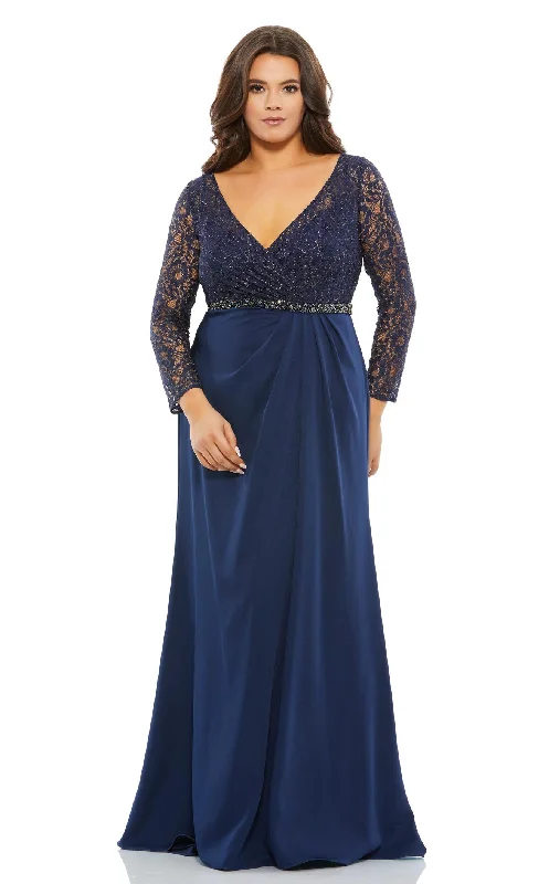 Prom dresses with cold - shoulder ruffled sleeves and floral prints for a romantic and fashionable styleMac Duggal Fabulouss 67898 Dress