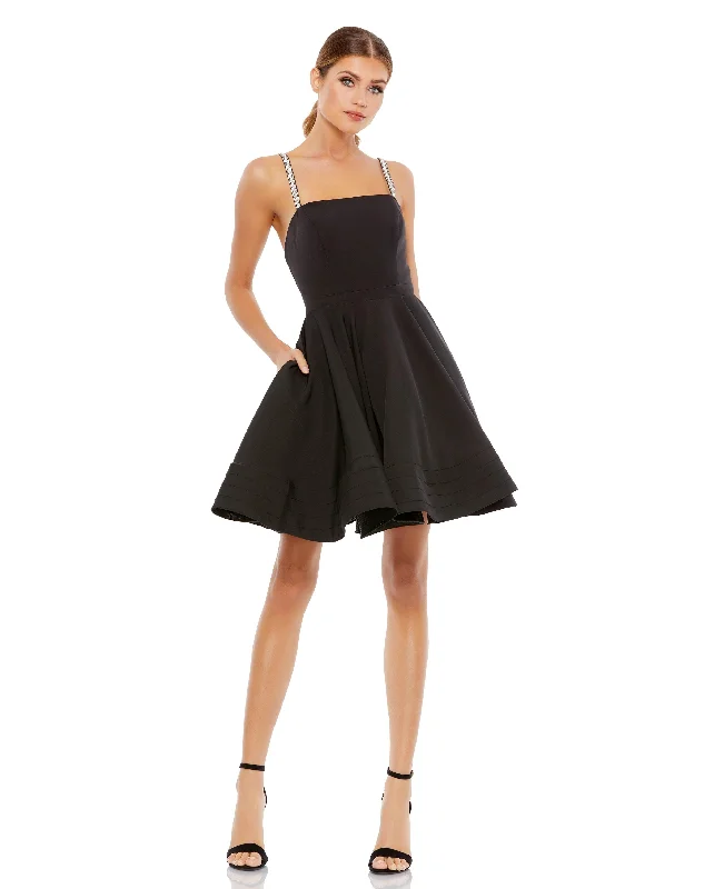Velvet cocktail dresses with long sleeves for winter galasMac Duggal 49106 Short Cocktail Homecoming  Party Dress
