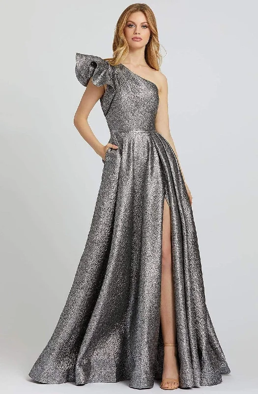 Mermaid - cut formal dresses in satin for a glamorous prom nightMac Duggal Prom - 67297M Ruffled One Shoulder A-line Gown Mermaid - cut formal dresses in satin for a glamorous prom nightMac Duggal Prom - 67297M Ruffled One Shoulder A-line Gown