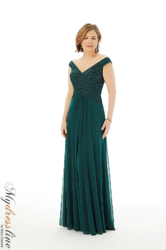Prom dresses with tiered ruffled sleeves and satin skirts for a feminine and voluminous lookMorilee 72204