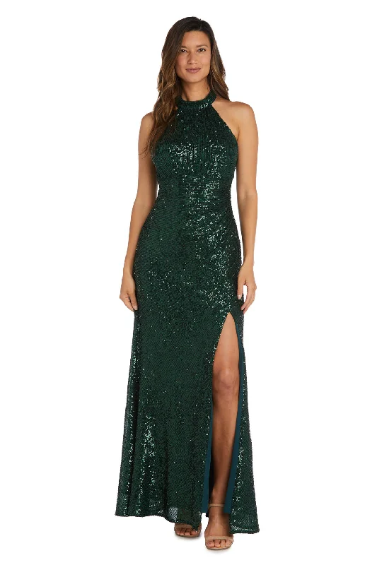 Maxi dresses with cut - out details on the sides for a modern edge Maxi dresses with cut - out details on the sides for a modern edge Nightway 22214 Long Halter Sequin Evening Formal Dress