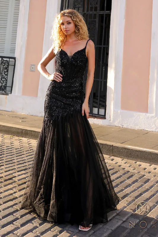 Plaid maxi dresses for fall fashion events Plaid maxi dresses for fall fashion events Nox Anabel F1467 Glittered Long Trumpet Prom Gown