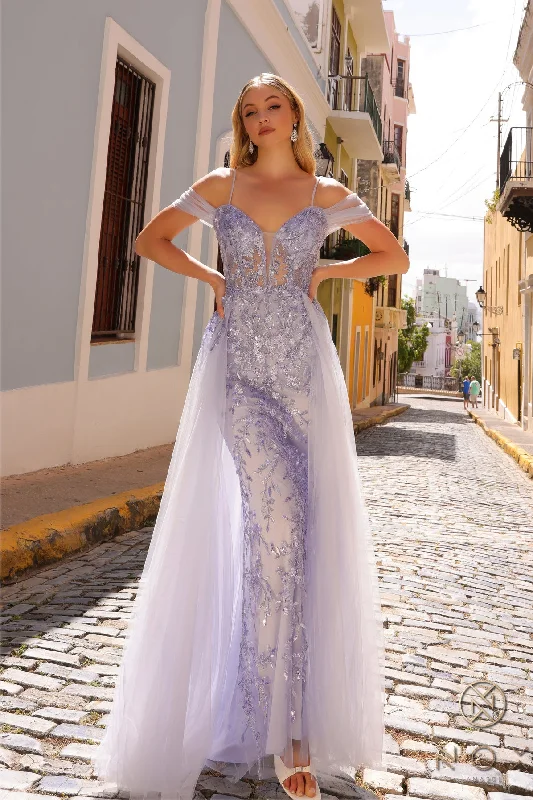 Maxi dresses with a pleated skirt for a timeless and elegant appearance Maxi dresses with a pleated skirt for a timeless and elegant appearance Nox Anabel L1362 Formal Long Prom Overskirt Gown