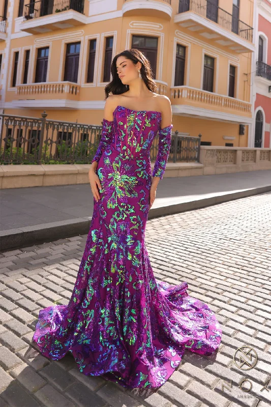 Linen maxi dresses for a breathable and lightweight summer option Linen maxi dresses for a breathable and lightweight summer option Nox Anabel R1268 Long Sequins Mermaid Prom Gown