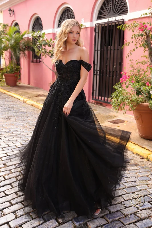 Polyester maxi dresses for easy - care and durability Polyester maxi dresses for easy - care and durability Nox Anabel R1303P Long Fitted A Line Petite Prom Gown