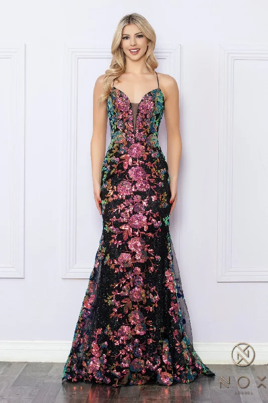 Linen maxi dresses for a breathable and lightweight summer option Linen maxi dresses for a breathable and lightweight summer option Nox Anabel R1439 Sequins Long Prom Dress
