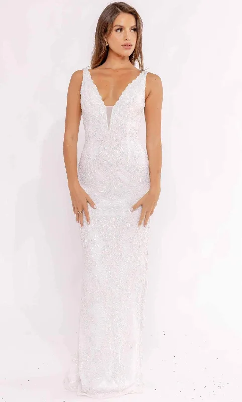 Formal dresses with empire waists and organza overlays for a feminine lookPrimavera Couture 3953 - Plunging Embellished Evening Gown Formal dresses with empire waists and organza overlays for a feminine lookPrimavera Couture 3953 - Plunging Embellished Evening Gown