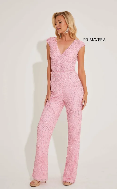 Formal dresses with side - slit pockets and beaded accents for a practical and stylish formal eventPrimavera Couture 4275 Jumpsuit