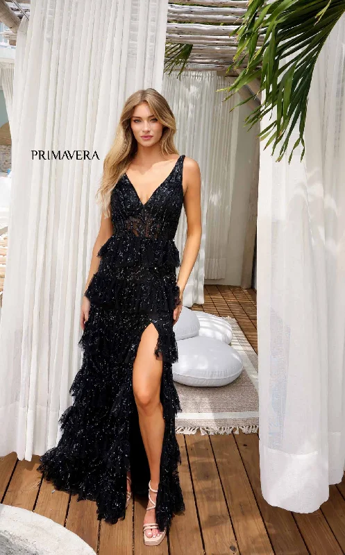 Prom dresses with lace - trimmed hems and off - the - shoulder necklines for a delicate lookPrimavera Couture 4295 Dress