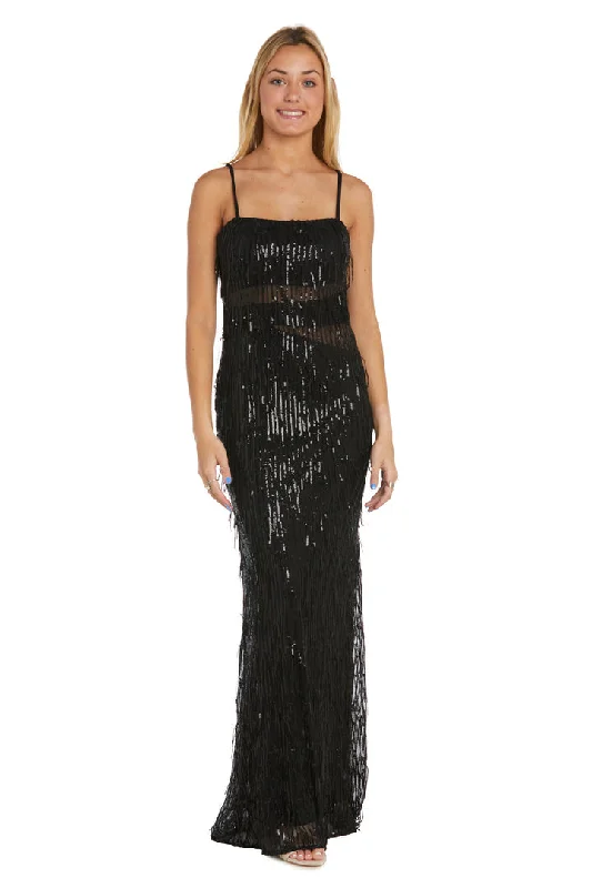Maxi dresses with beaded embellishments for a fancy and luxurious event Maxi dresses with beaded embellishments for a fancy and luxurious event Morgan & Co 13133 Fitted Sequin Fringe Formal Prom Long Dress