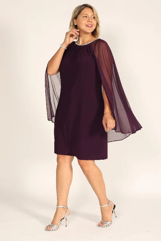 Cocktail dresses with a mesh panel and a high - neck designR&M Richards 2496 Short Mother Of The Bride Dress Sale