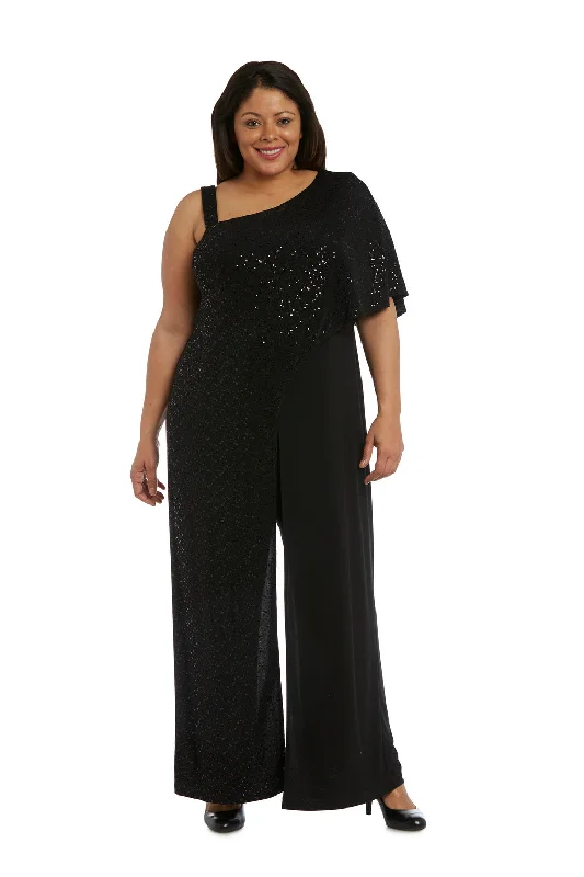 Ruffled maxi dresses with a tiered skirt for added volume Ruffled maxi dresses with a tiered skirt for added volume R&M Richards 3096W Long Sequined Overlay Jumpsuit