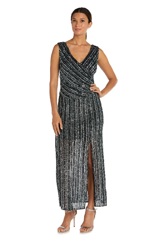 Maxi dresses with balloon sleeves for a vintage - inspired style Maxi dresses with balloon sleeves for a vintage - inspired style R&M Richards 5921 Long Sequin Formal Evening Dress