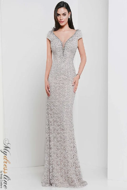Formal dresses with fringe - trimmed sleeves and wrap - around styles for a bohemian - inspired formal eventRina Di Montella RD2656 Formal dresses with fringe - trimmed sleeves and wrap - around styles for a bohemian - inspired formal eventRina Di Montella RD2656