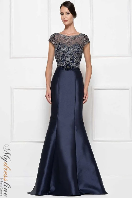Long - train formal dresses in chiffon for a dramatic prom entranceRina Di Montella RD2684 Long - train formal dresses in chiffon for a dramatic prom entranceRina Di Montella RD2684