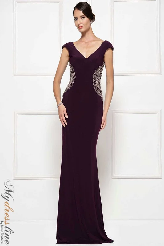 Formal dresses with pleated yokes and button - up fronts for a classic and refined lookRina Di Montella RD2692 Formal dresses with pleated yokes and button - up fronts for a classic and refined lookRina Di Montella RD2692