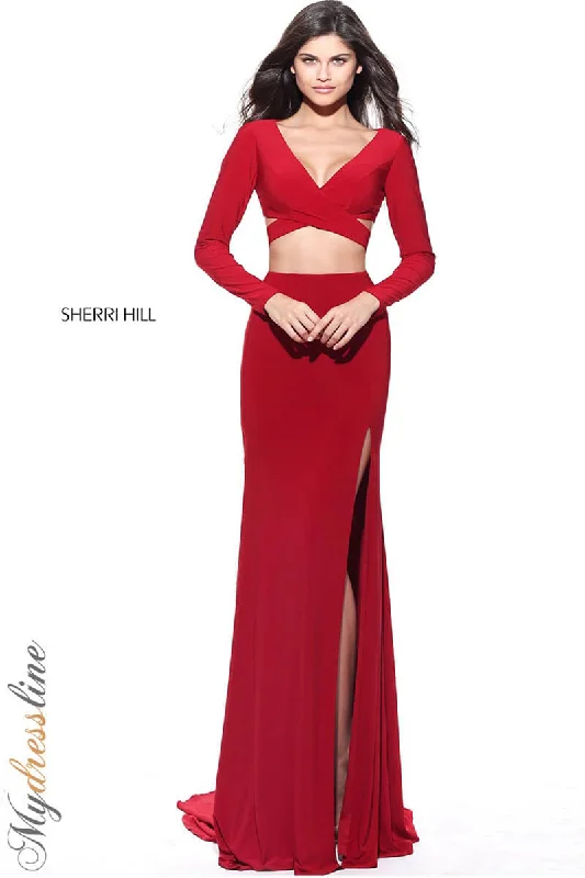 Formal dresses with embroidered panels and tulle overlays for a fairytale promSherri Hill 50920