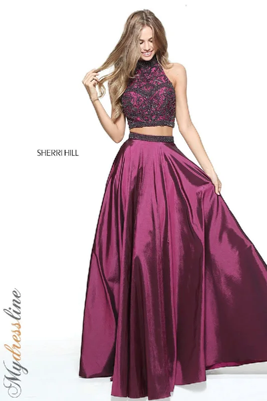 Strapless formal dresses with tulle skirts for a classic prom lookSherri Hill 51061