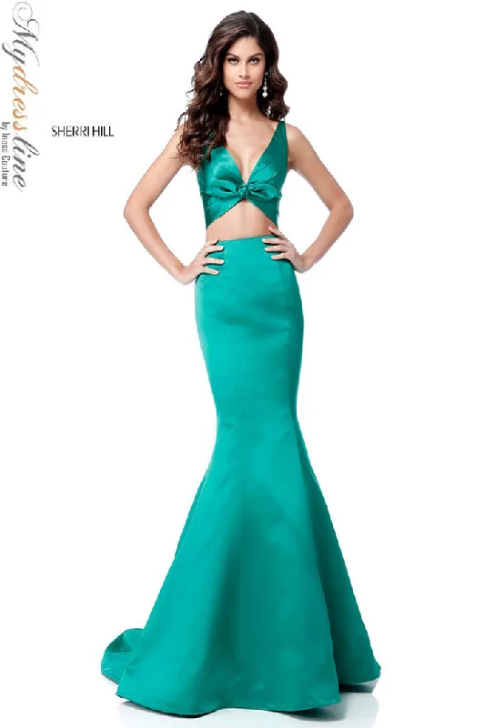 A - line formal dresses with beaded lace appliques for formal eventsSherri Hill 51712 A - line formal dresses with beaded lace appliques for formal eventsSherri Hill 51712