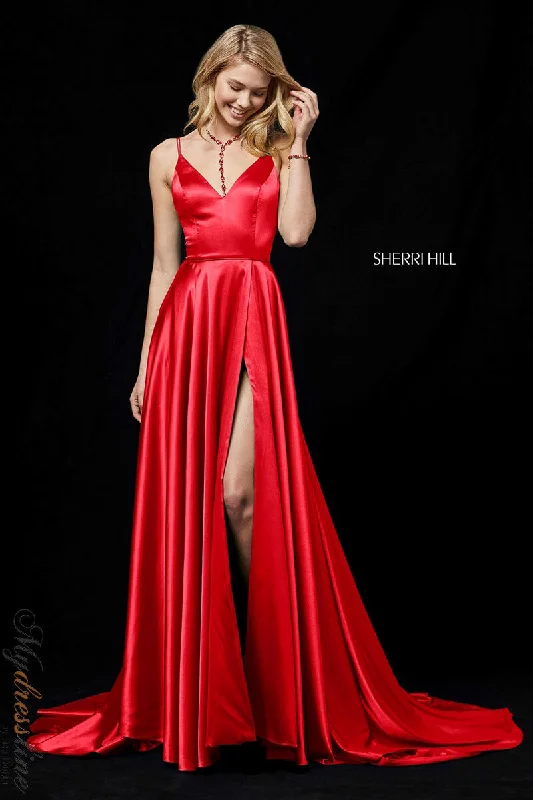 Mermaid - cut formal dresses in satin for a glamorous prom nightSherri Hill 52119
