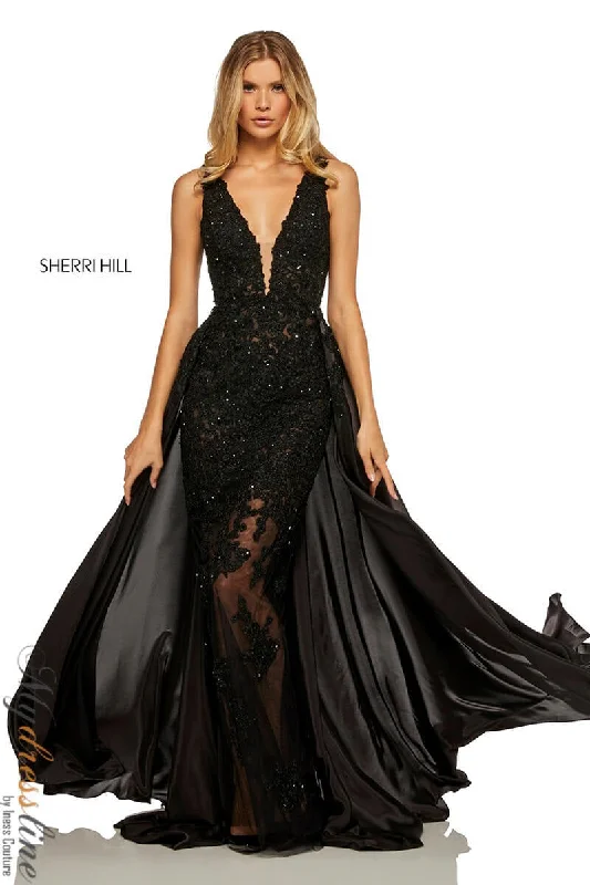 Mermaid - cut formal dresses in satin for a glamorous prom nightSherri Hill 52599