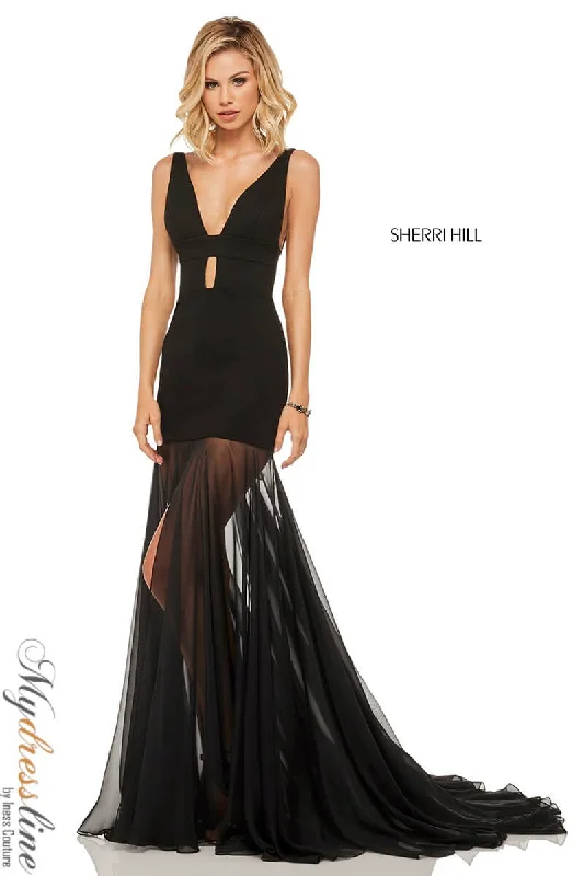 Formal dresses with side - slit pockets and beaded accents for a practical and stylish formal eventSherri Hill 52606 Formal dresses with side - slit pockets and beaded accents for a practical and stylish formal eventSherri Hill 52606