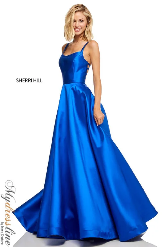 Mermaid - cut formal dresses in satin for a glamorous prom nightSherri Hill 52715