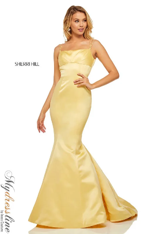Formal dresses with fringe - trimmed sleeves and wrap - around styles for a bohemian - inspired formal eventSherri Hill 52721 Formal dresses with fringe - trimmed sleeves and wrap - around styles for a bohemian - inspired formal eventSherri Hill 52721