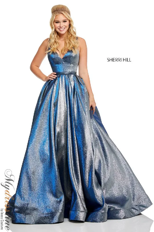 Mermaid - cut formal dresses in satin for a glamorous prom nightSherri Hill 52755