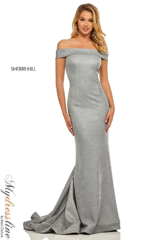 Formal dresses with gathered bodices and wide - leg skirts for a comfortable and stylish silhouetteSherri Hill 52825