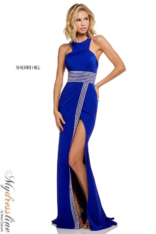 Formal dresses with tiered skirts and pearl embellishments for a luxurious feelSherri Hill 52904
