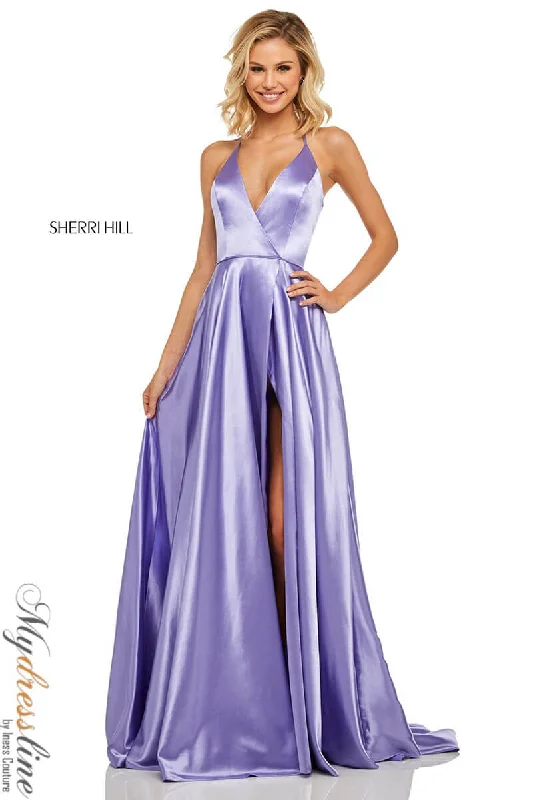 Long - sleeved formal dresses in velvet for a winter formal eventSherri Hill 52921