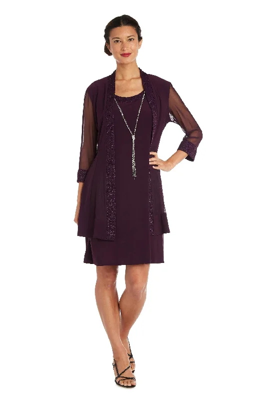 Lace - trimmed cocktail dresses in a pastel color for a soft appearanceR&M Richards 5394P Short Petite Jacket Dress Sale