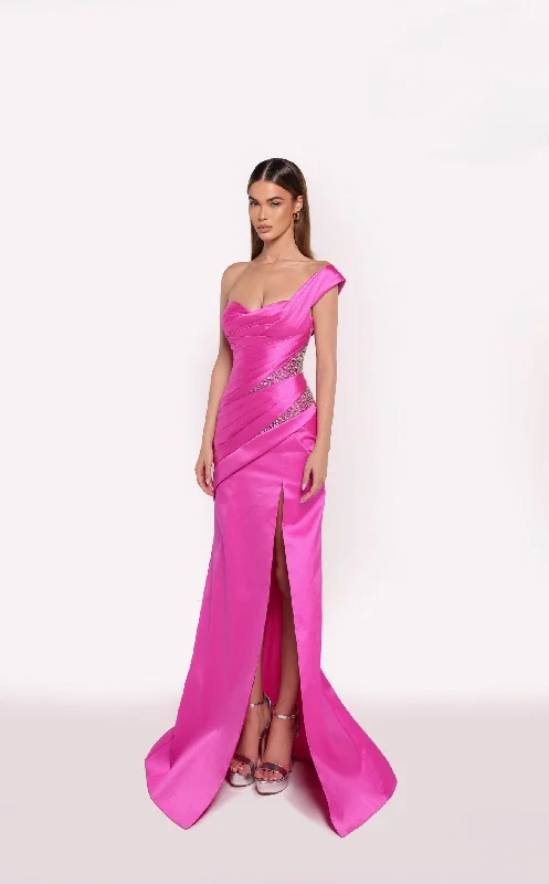 A - line formal dresses with beaded lace appliques for formal eventsTarik Ediz 98768 Dress A - line formal dresses with beaded lace appliques for formal eventsTarik Ediz 98768 Dress