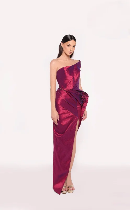 Formal dresses with asymmetric ruffled hems and high - low designs for a fashion - forward and dynamic appearanceTarik Ediz 98798 Dress Formal dresses with asymmetric ruffled hems and high - low designs for a fashion - forward and dynamic appearanceTarik Ediz 98798 Dress