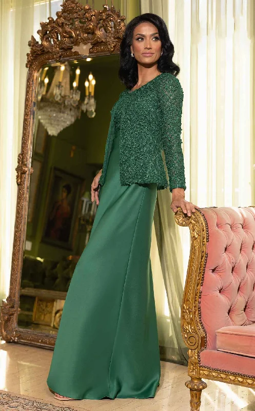 Formal dresses with off - the - shoulder sleeves and rhinestone accents for a sophisticated promTerani 242M3412 Dress